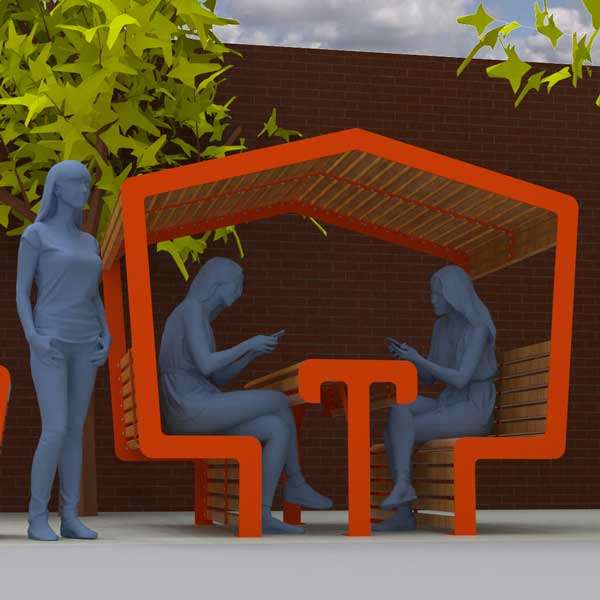 Stadtmobiliar | Picknicksets und Tische | FalcoLinea JOP – Überdachtes Picknickset für vielseitige Außenbereiche | image #3 |  