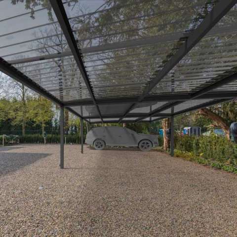 Transparente Pkw-Überdachung