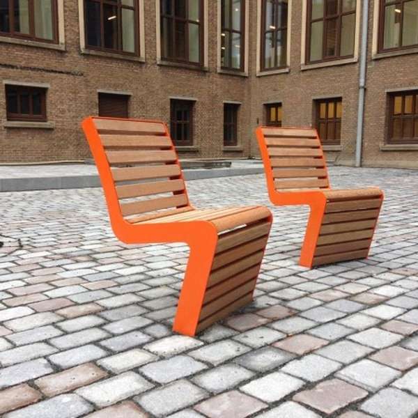 Straßenmobiliar FalcoLinea färbt den Amstel Campus Amsterdam orange