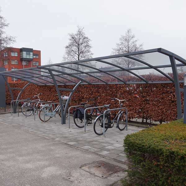Fahrradüberdachung FalcoRail-Low für Alprokon