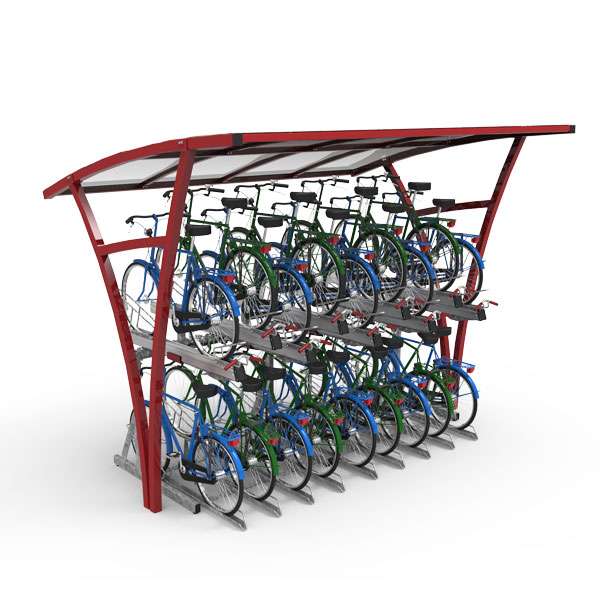 Fahrradüberdachung FalcoRail Überdachung für Doppelstockparker
