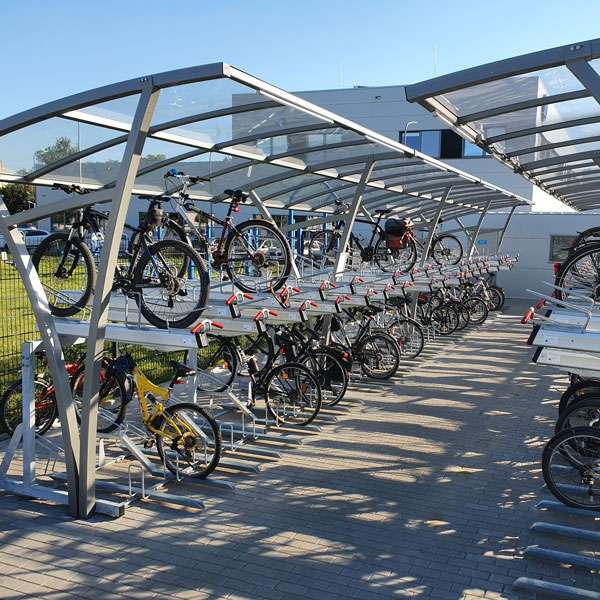FalcoRail Überdachung für Doppelstockparker, einseitig