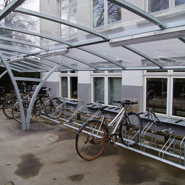 Überdachungen und Abstellräume | Fahrradüberdachungen | FalcoRail Low Fahrradüberdachung, einseitig | image #2 |  