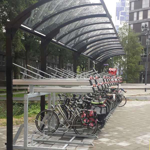 Überdachungen und Abstellräume | Fahrradüberdachung für Doppelstockparker | FalcoGamma Level Überdachung für Doppelstockparker, einseitig | image #6 |  FalcoGamma 2Hi Fahrradüberdachung