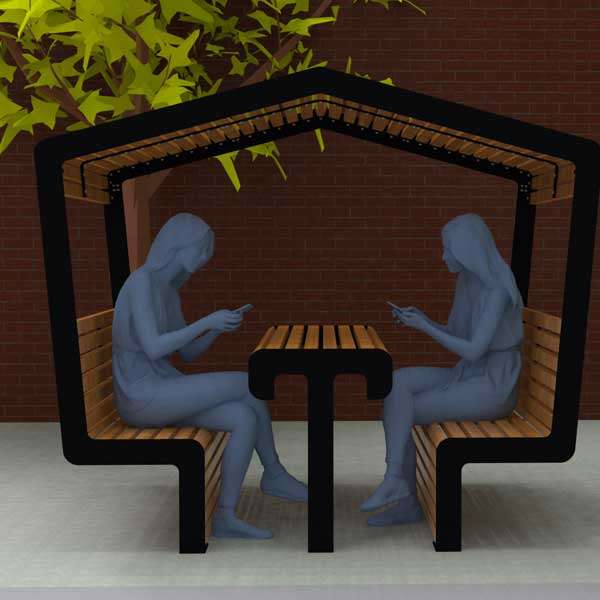 Stadtmobiliar | Picknicksets und Tische | FalcoLinea JOP – Überdachtes Picknickset für vielseitige Außenbereiche | image #2 |  