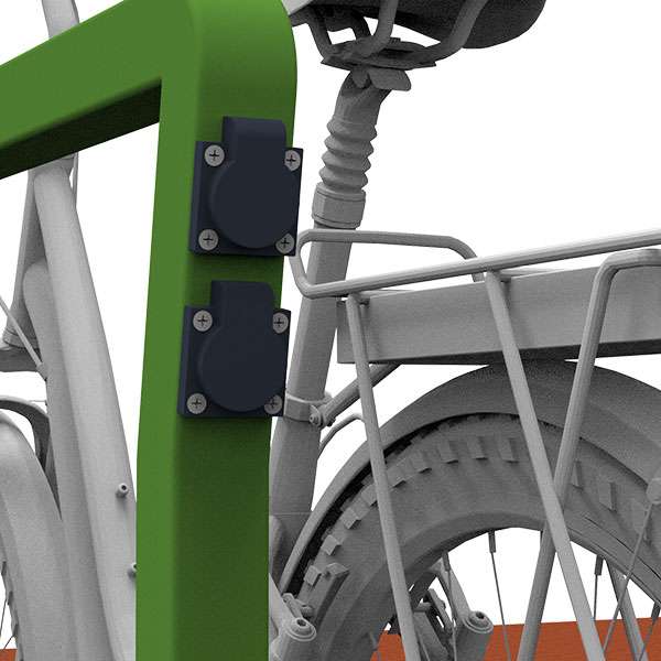 Fahrradparksysteme | Fahrradständer mit E-Bike Ladestation | FalcoForce Fahrradanlehnbügel mit E-Bike Ladestation | image #9 |  