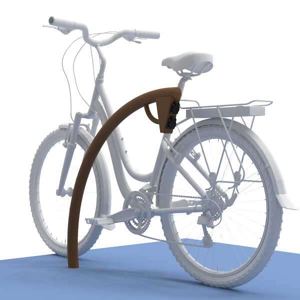 FalcoIon Fahrradanlehnbügel mit Ladestation für E-Bikes