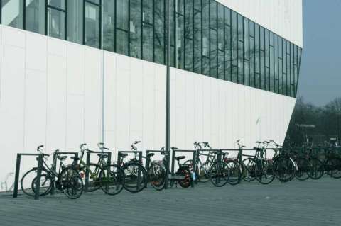 Fahrradanlehnbügel aus Rohr