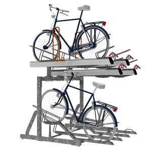 Fahrradparksysteme | Fahrradständer mit Befestigungspfosten | FalcoLevel Premium+ mit verschiedenen Anbindevorrichtungen | image #1