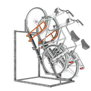 Fahrradparksysteme | Fahrradständer mit Befestigungspfosten | FalcoVert mit Anbindevorrichtung | image #1
