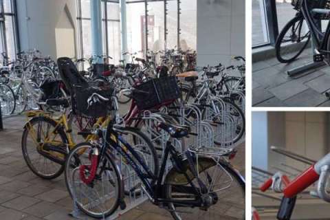 Fahrradparkraum für U-Bahn-Station bei Rotterdam
