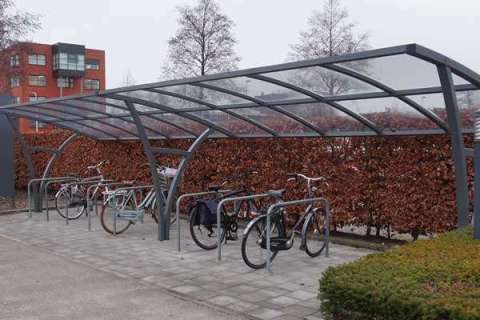 Fahrradüberdachung FalcoRail-Low für Alprokon