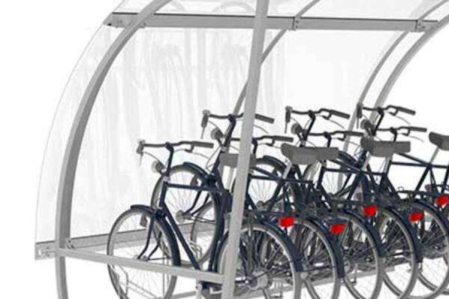 FalcoLite Fahrradüberdachung, einseitig