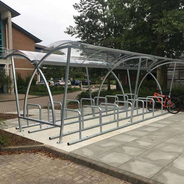 Fietsparkeren fietsoverkapping rokersoverkapping transparant FalcoLite