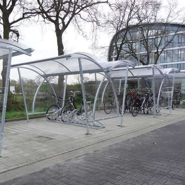 Fietsparkeren fietsoverkapping rokersoverkapping transparant FalcoLite