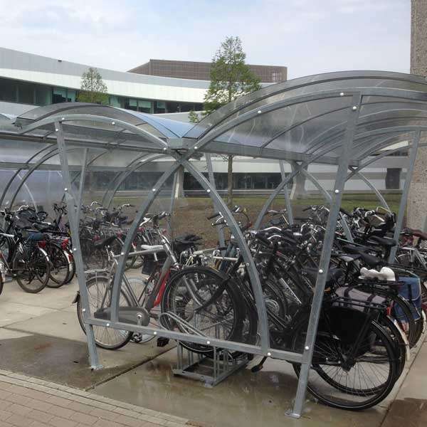 Fietsparkeren fietsoverkapping rokersoverkapping transparant FalcoLite
