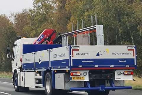 Falco fährt weiter Richtung Nachhaltigkeit mit Elektro-LKW