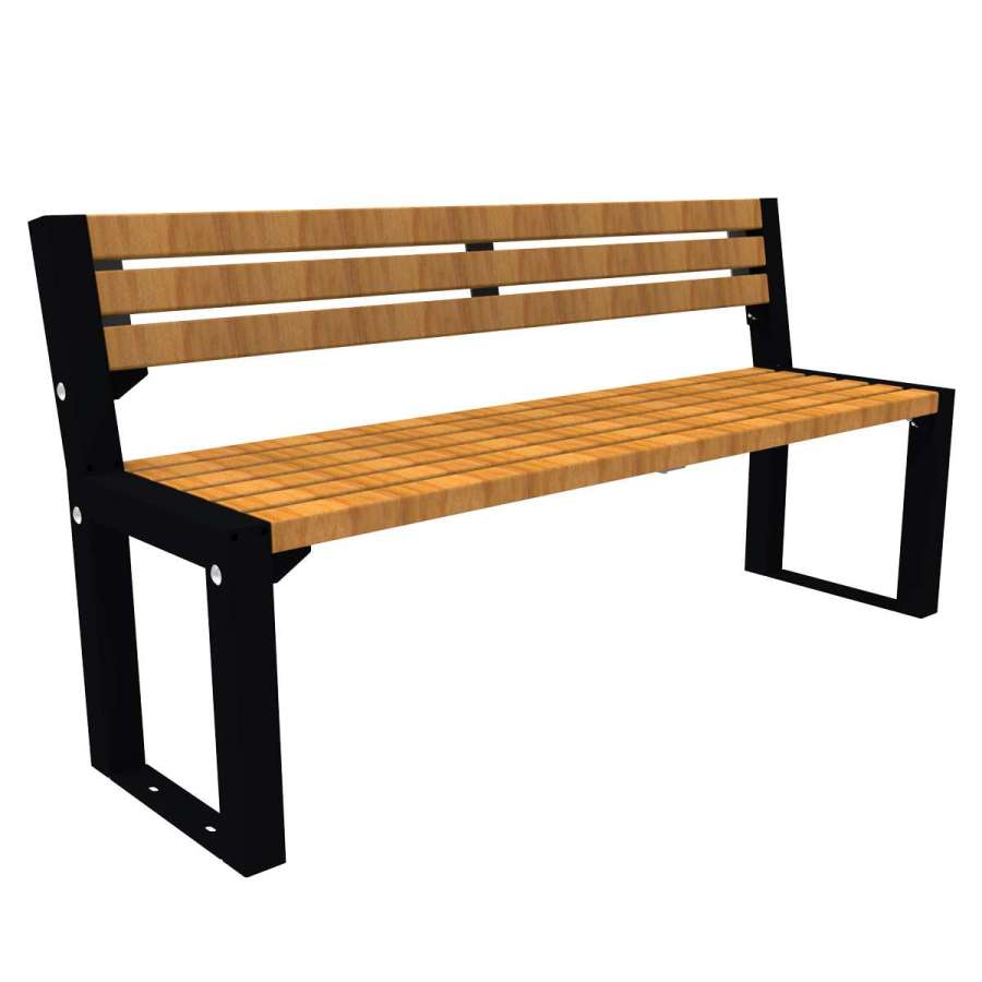straatmeubilair buitenbank zitbank parkbank hout staal