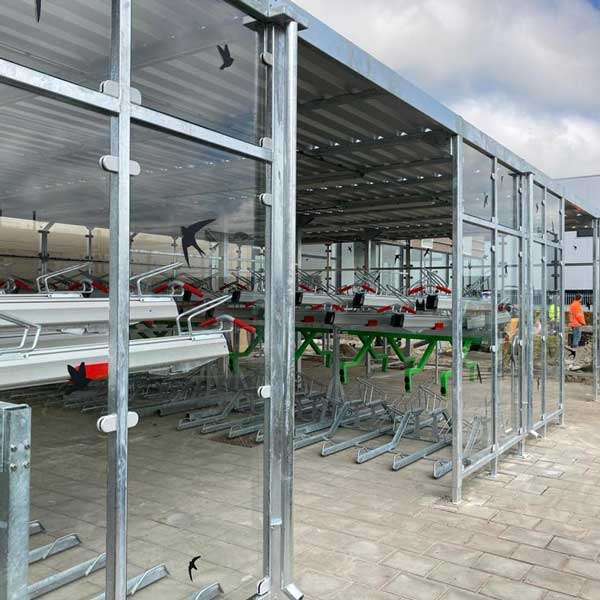 FalcoLok 600 Fahrradüberdachung für Doppelstockparker
