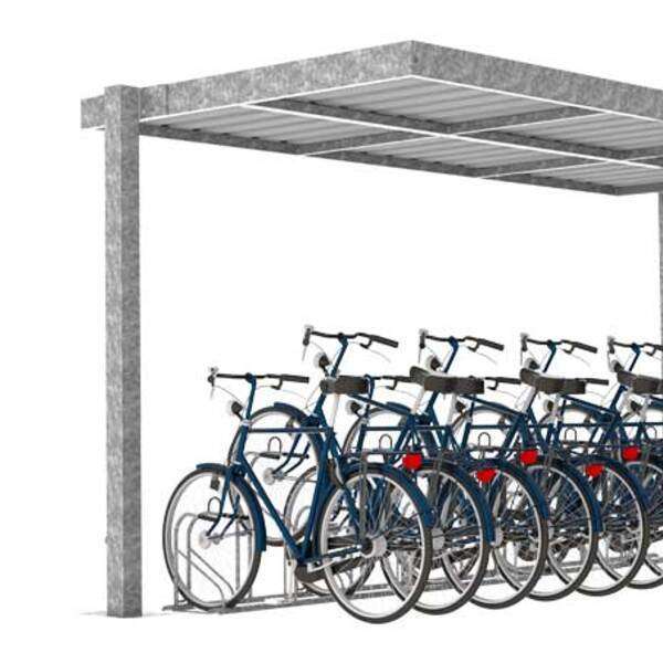 FalcoSpan Fahrradüberdachung für Doppelstockparker