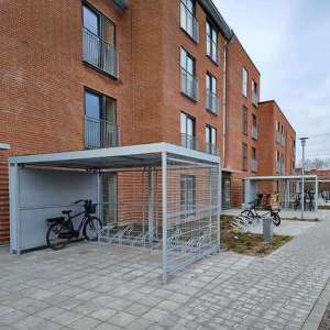 Intelligente und stilvolle Fahrradparklösung für dänischen Appartementkomplex