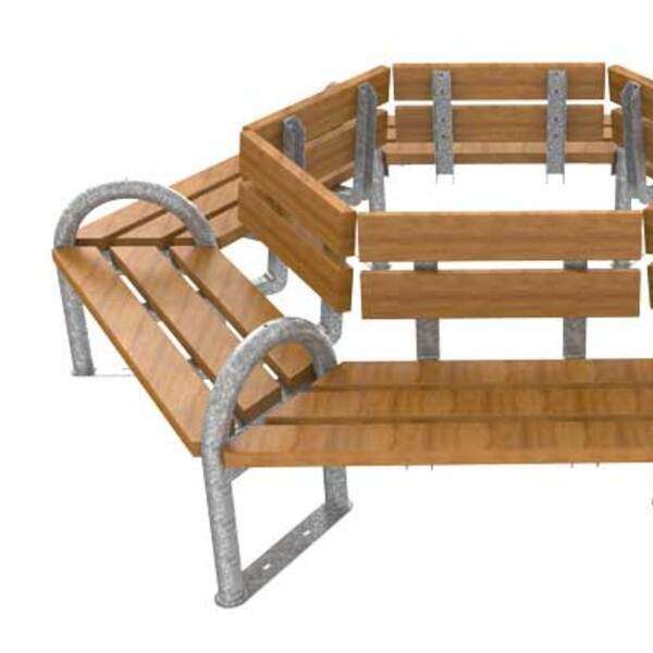FalcoSwing  Parkbank mit Rückenlehne