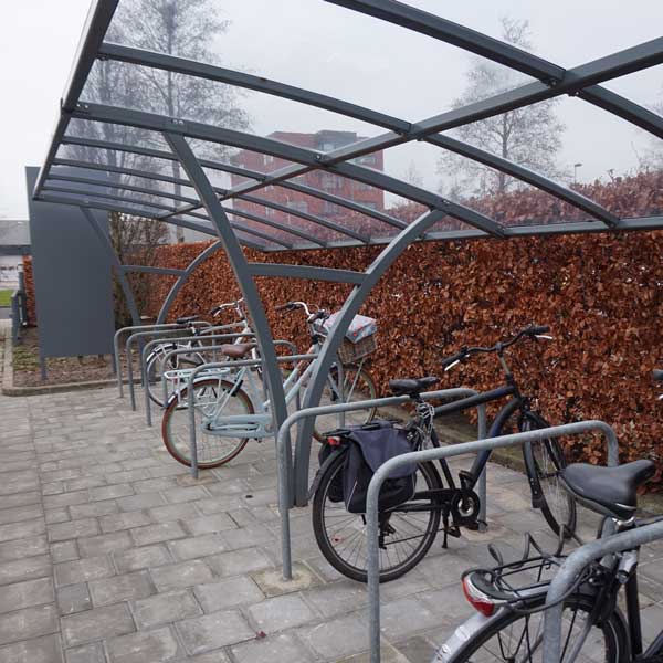 Fahrradüberdachung FalcoRail-Low für Alprokon