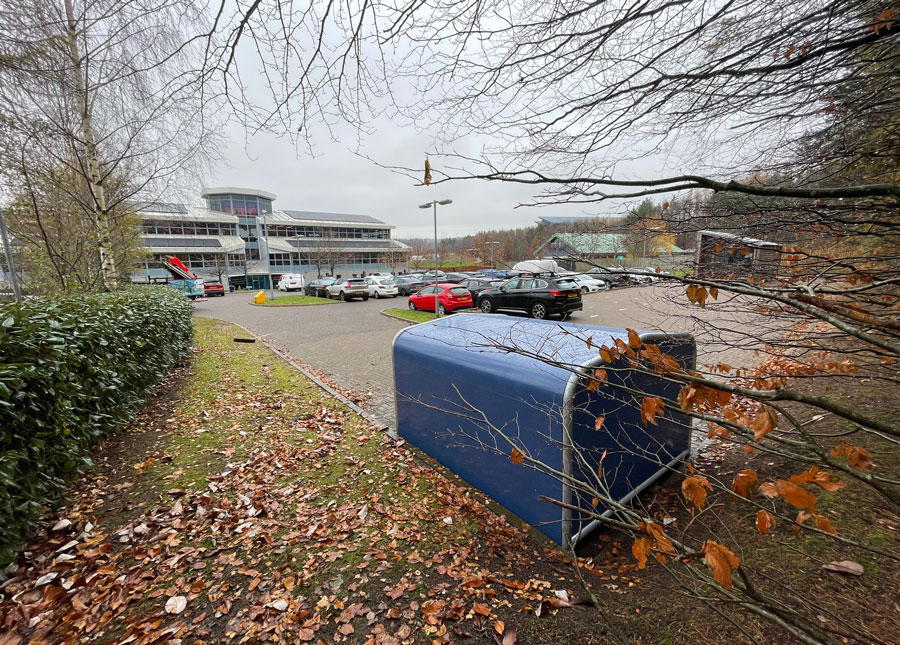 Praktisches Fahrradparken für eine moderne Gesundheitseinrichtung