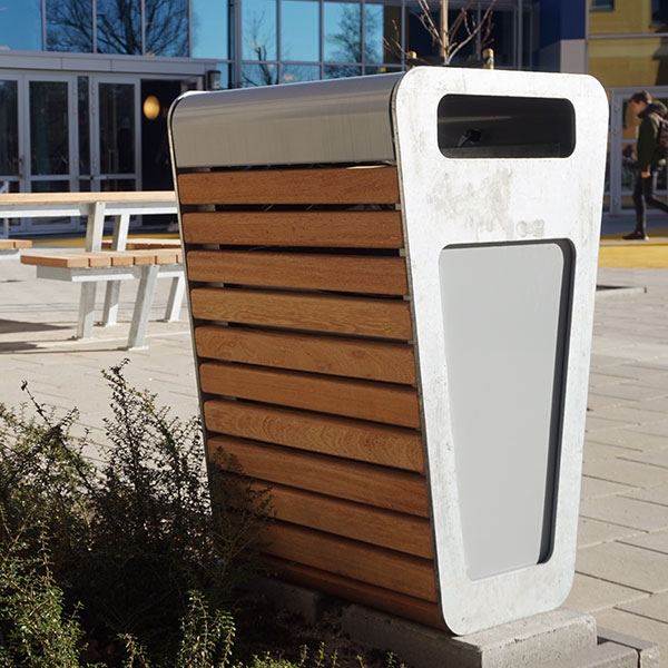 Stadtmobiliar  Picknickset Parkbank Abfallbehälter