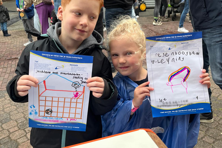 Jets Regenbogenbank: Von der Zeichnung zur fertigen Parkbank