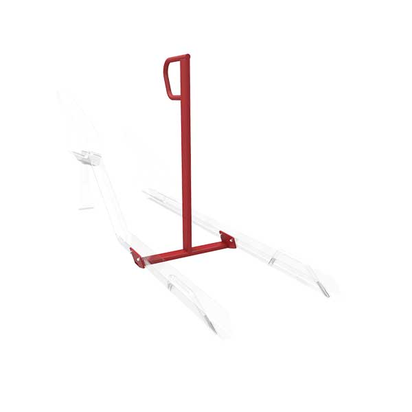 Afbeelding van het FalcoLevel Premium+ etagerek met aanbindvoorziening voor extra beveiliging en duurzaamheid in fietsenstallingen.