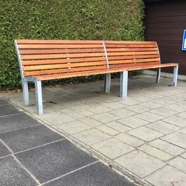 FalcoStretto Außenbank mit Rückenlehne