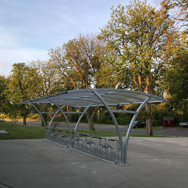 FalcoRail Low Fahrradüberdachung, doppelseitig