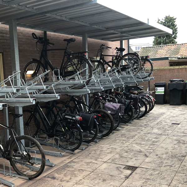 FalcoSpan Fahrradüberdachung für Doppelstockparker