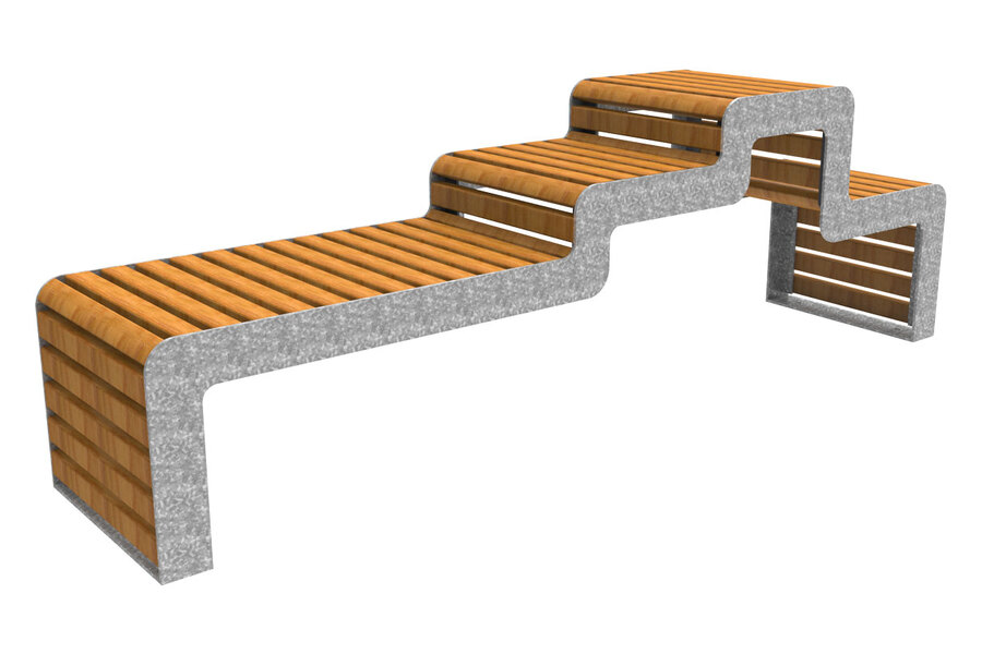 straatmeubilair buitenbank zitbank parkbank fsc hout FalcoLinea