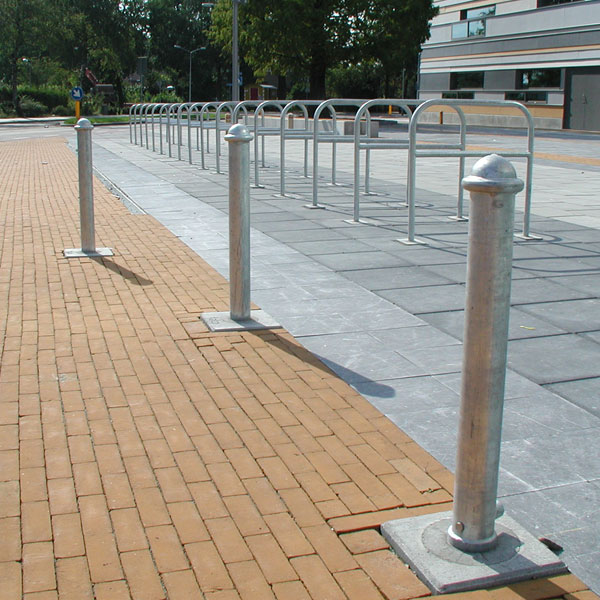 verkeersvoorziening uitneembare afzetpaal 3-kant sluiting Bowler