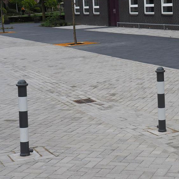 verkeersvoorziening uitneembare afzetpaal 3-kant sluiting Bowler