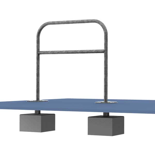 Fahrradanlehnbügel mit Zwischenrohr