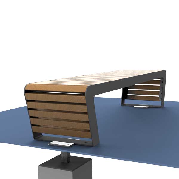 FalcoLinea Parkbank ohne Rückenlehne, Holz