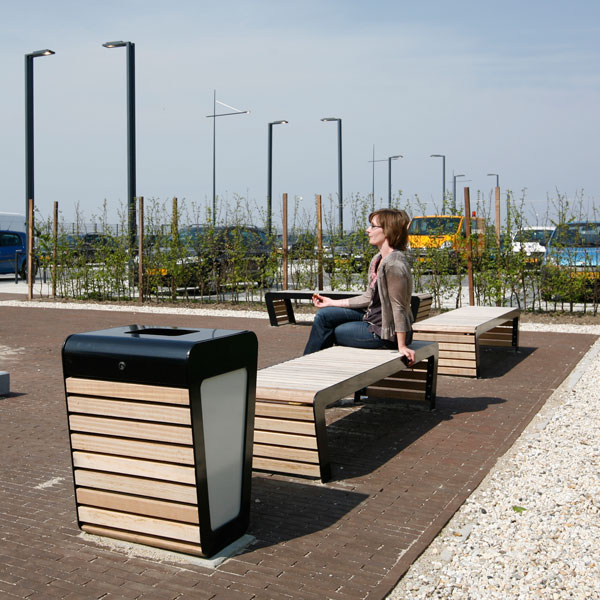 Straatmeubilair afvalbak vuilnisbak FalcoLinea