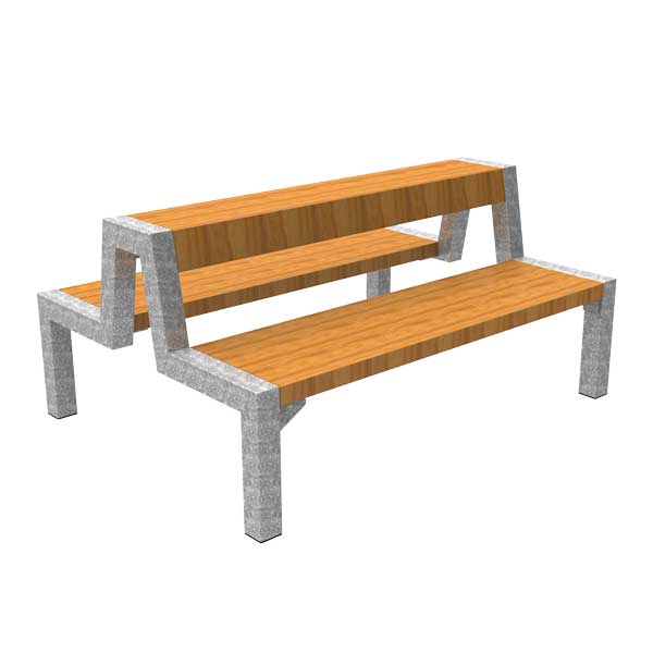 straatmeubilair zitbank dubbele parkbank buitenbank FalcoBloc Doble