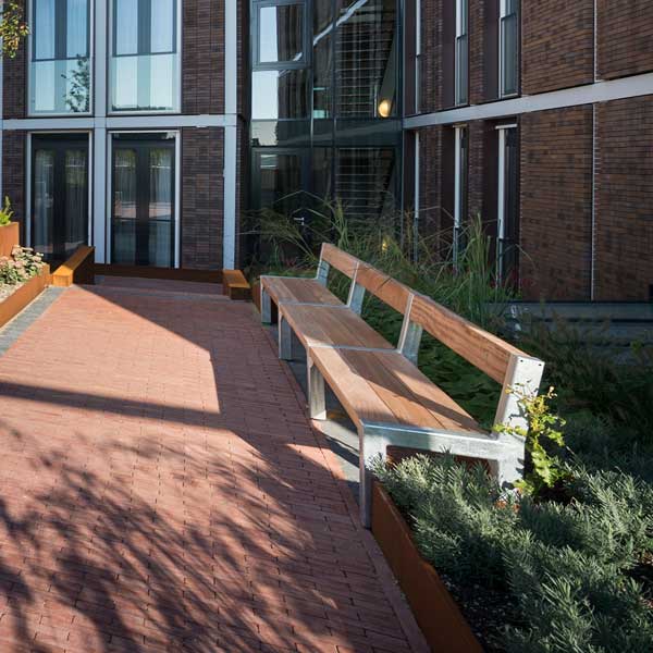 FalcoBloc Parkbank mit Rückenlehne