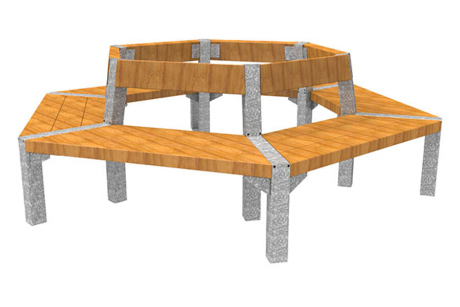 straatmeubilair buitenbank zitbank boombank