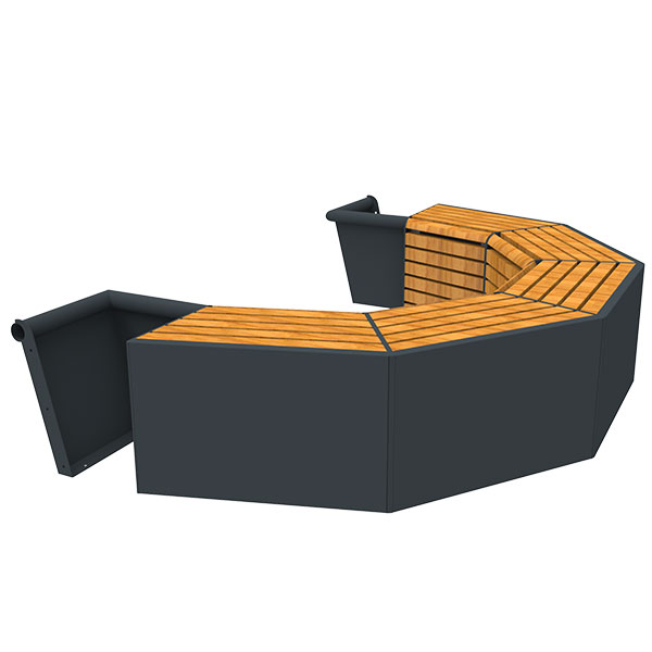 straatmeubilair zitelementen parkbank zitbank FalcoFlora zithoek