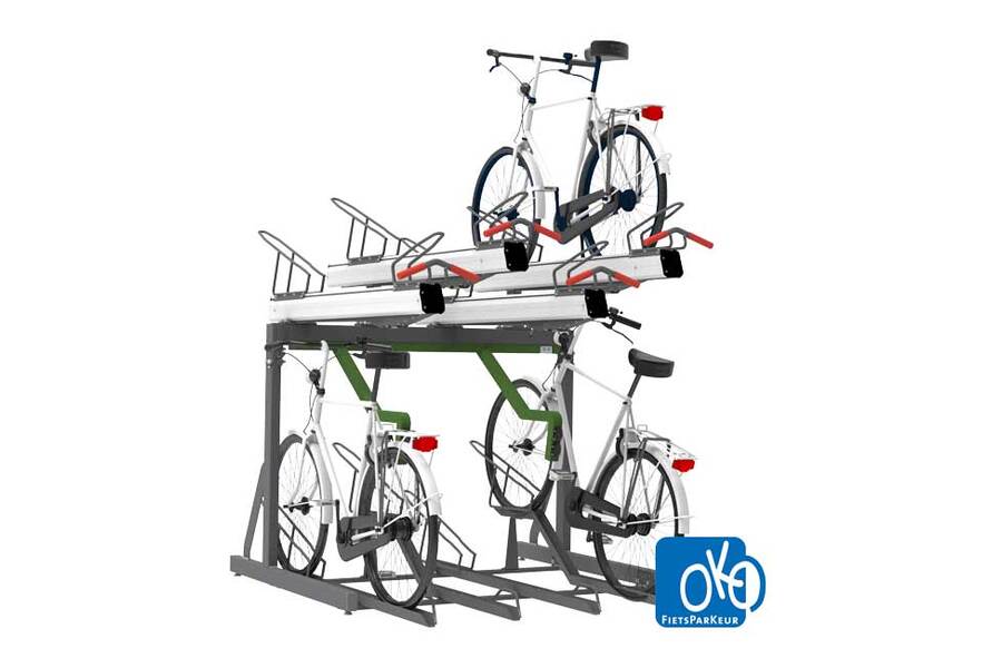 FalcoLevel Premium+ Doppelstockparker mit E-Bike Ladestation