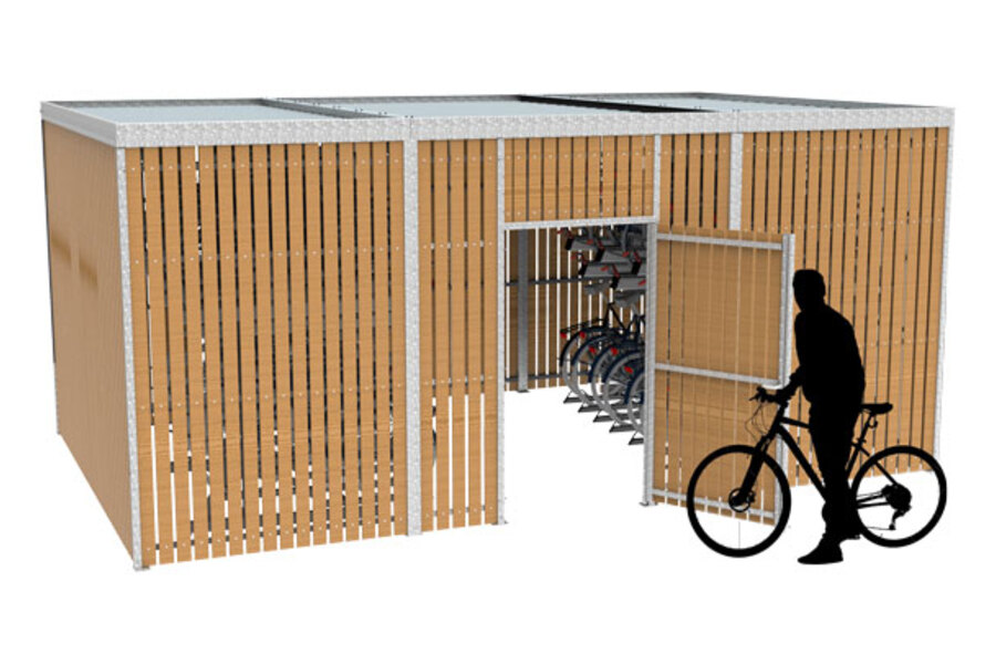 FalcoLok 600 Fahrradüberdachung für Doppelstockparker