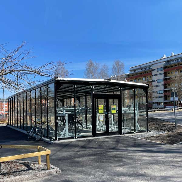 FalcoScandic Fahrradüberdachung für Doppelstockparker