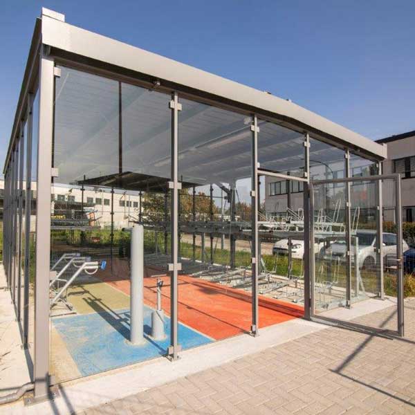 FalcoScandic Fahrradüberdachung für Doppelstockparker