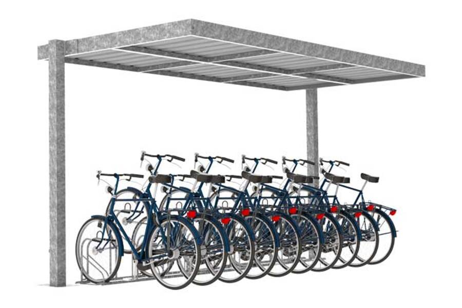 FalcoSpan Fahrradüberdachung für Doppelstockparker