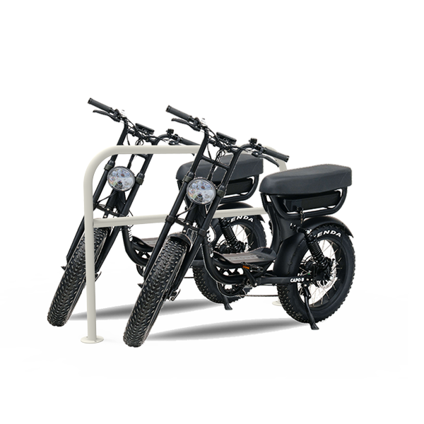 Fahrradanlehnbügel mit Zwischenrohr